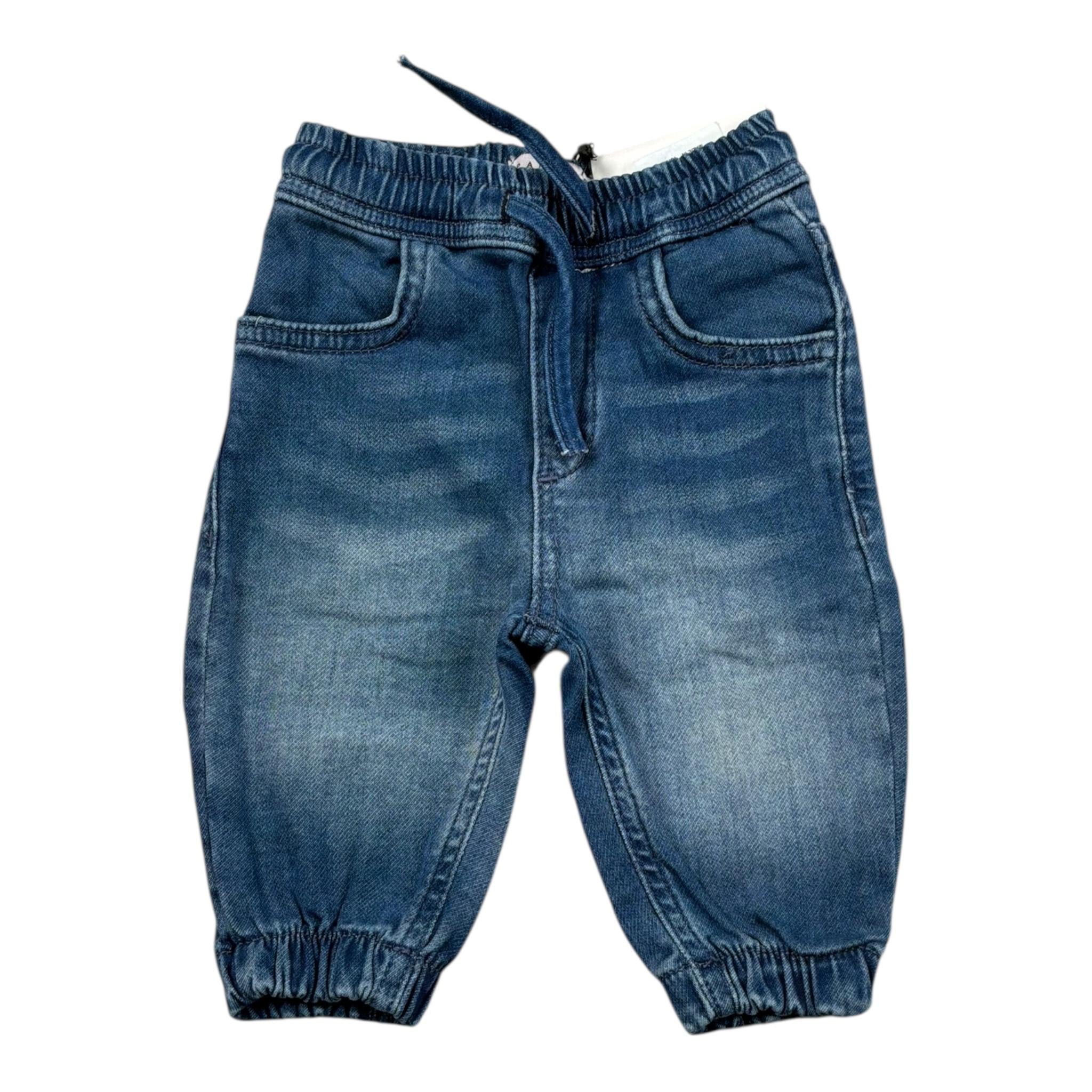 Cesare Paciotti Pantalone Effetto Denim Tinta Unita con Elastico In Vita per Bambino PTP5101BX BLU CESARE PACIOTTI 