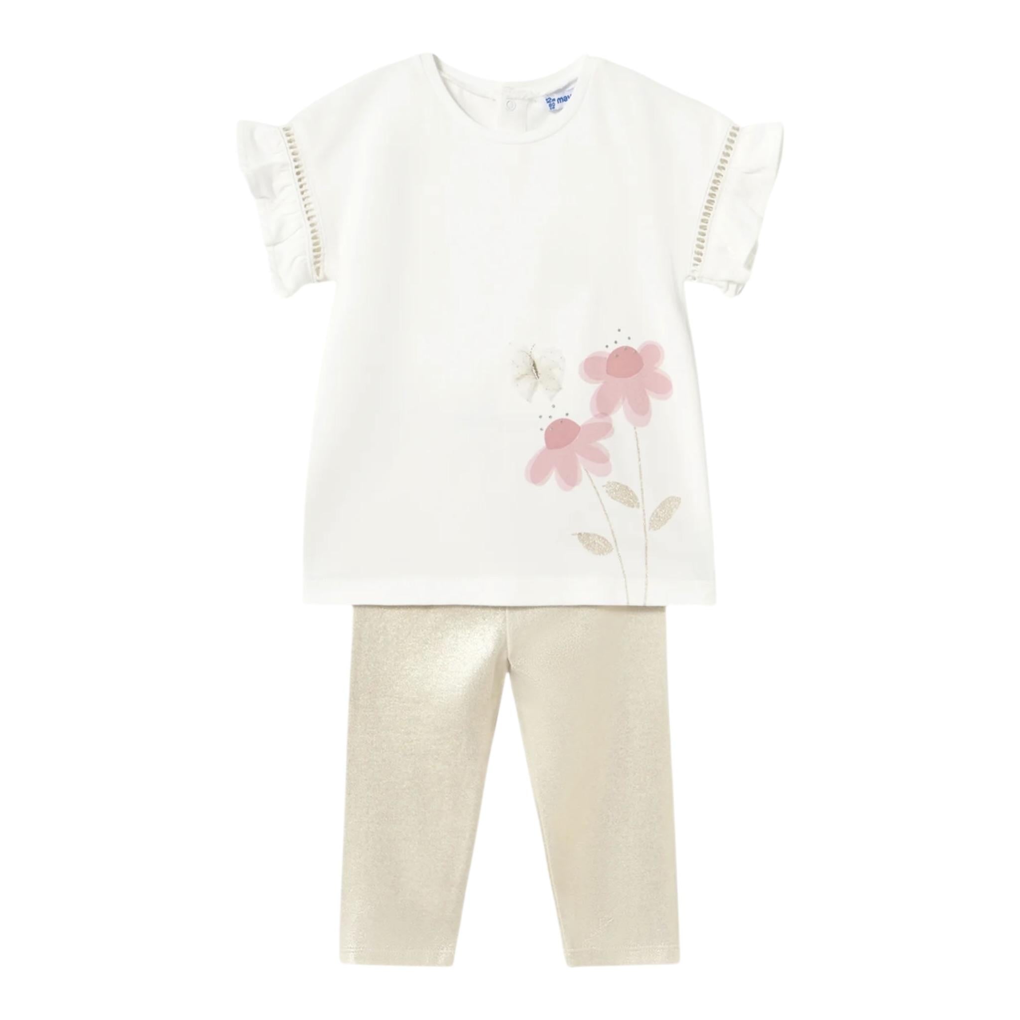 Mayoral Completo 2 Pezzi T-Shirt-Leggins per Bambina 173486J BIANCO MAYORAL 