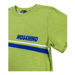 Moschino T-Shirt Girocollo Tinta Unita con Logo per Bambino HVM058 VERDE MOSCHINO 