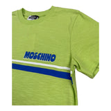 Moschino T-Shirt Girocollo Tinta Unita con Logo per Bambino HVM058 VERDE MOSCHINO 