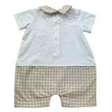 Le Bebe Pagliaccetto Mezza Manica Bicolore per Neonato LBB5280 BIANCO/BEIGE LE BEBE 