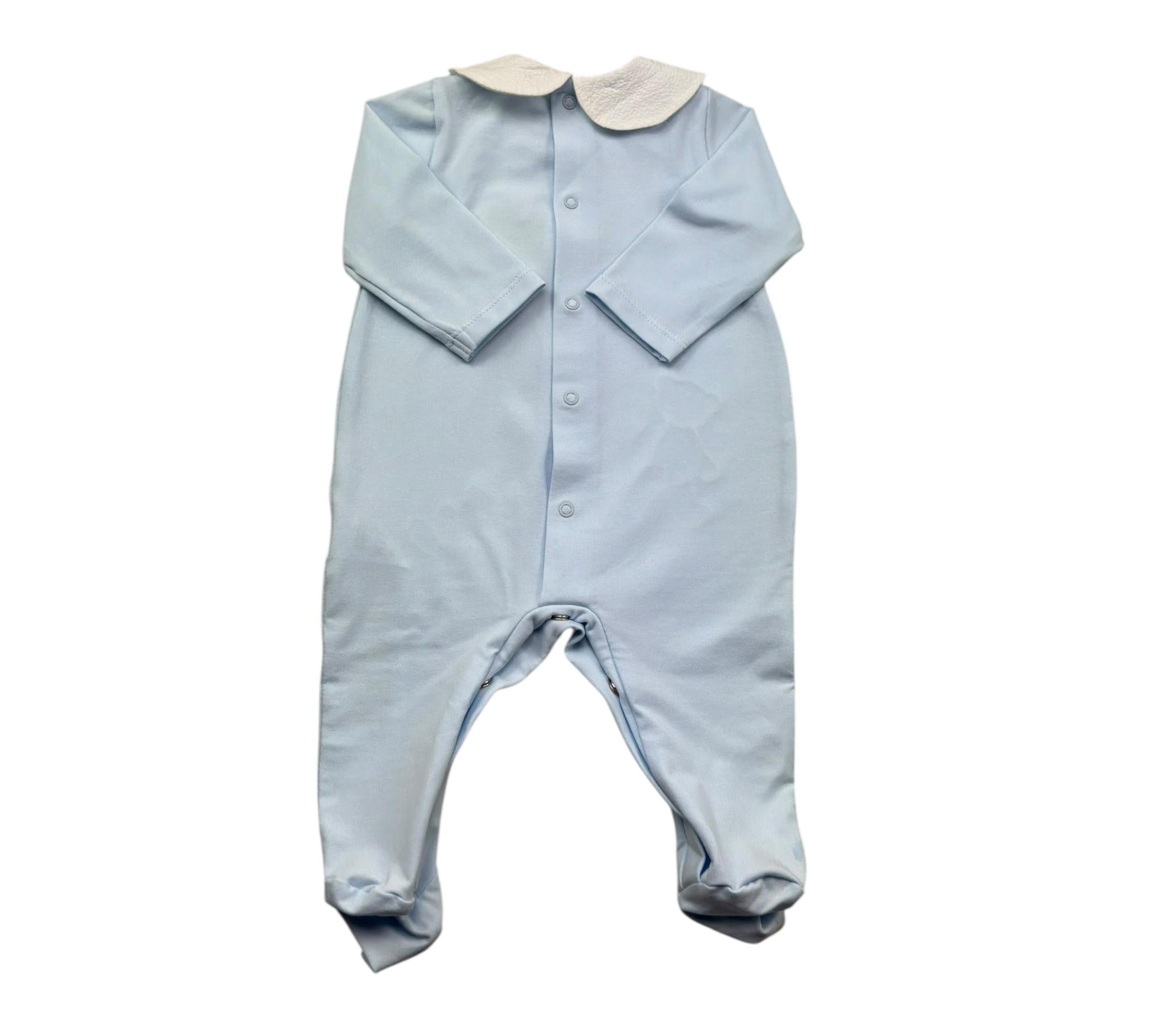 Le Bebe Tutina Manica Lunga Tinta Unita per Neonato LBB5294 AZZURRO LE BEBE 