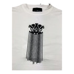 JOHN RICHMOND t-shirt girocollo tinta unita con ricami in contrasto Bianco per Bambino RGA25229TS BIANCO JOHN RICHMOND 