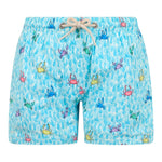 Saint Barth Costume Tinta Unita con Stampe Granchio per Bambino COMFORTLIGHT AZZURRO SAINT BARTH 