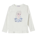 MONNALISA shirt girocollo tinta unita cn stampa frozen Bianco per Bambina 19D610 BIANCO MONNALISA 
