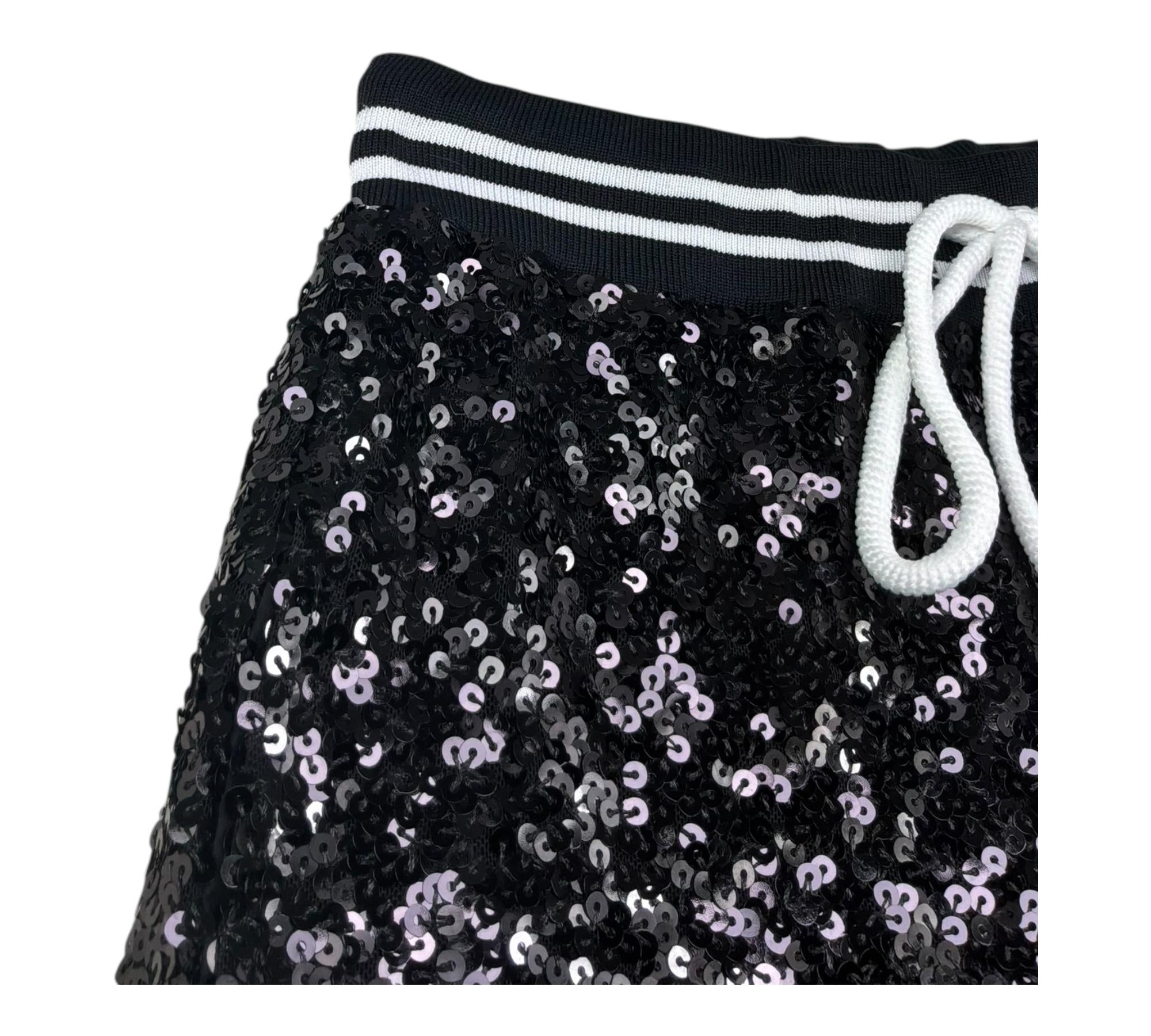 John Richmond Pantalone Modello Palazzo Paillettato Tinta Unita per Bambina RGP26060PA NERO JOHN RICHMOND 