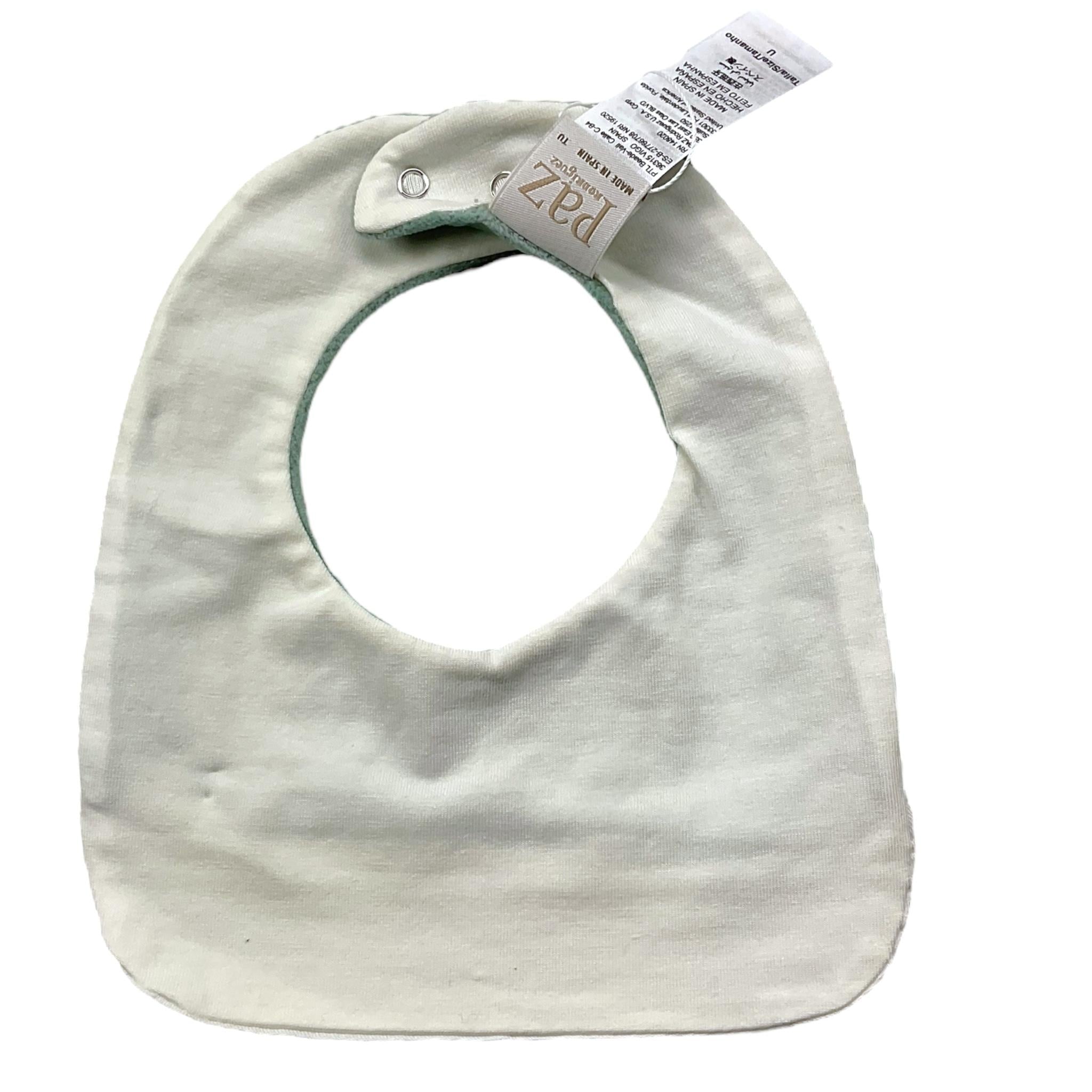 PAZ RODRIGUEZ bavetta bicolore con logo Bianco/verde per Neonato 028191033 BIANCO/VERDE PAZ RODRIGUEZ 