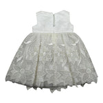 Colori Chiari Abito Giromanica con Ricami Bianco per Neonata FN104334 BIANCO COLORI CHIARI 