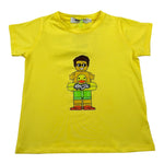 Mousse T-Shirt Girocollo Tinta Unita con Stampa per Bambino DINOBEACHX GIALLO MOUSSE 