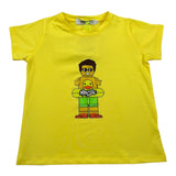 Mousse T-Shirt Girocollo Tinta Unita con Stampa per Bambino DINOBEACHX GIALLO MOUSSE 