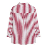 Dou Dou Camicia Tinta Unita con Fantasia A Righe per Bambina DW5P30X BIANCO DOU DOU 