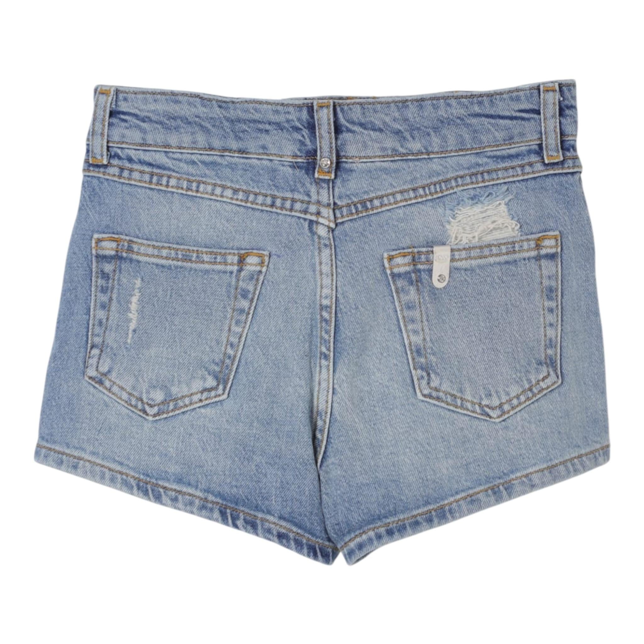 Liu Jo Short In Denim Tinta Unita con Girovita Regolabile per Bambina GA5098X AZZURRO LIU JO 