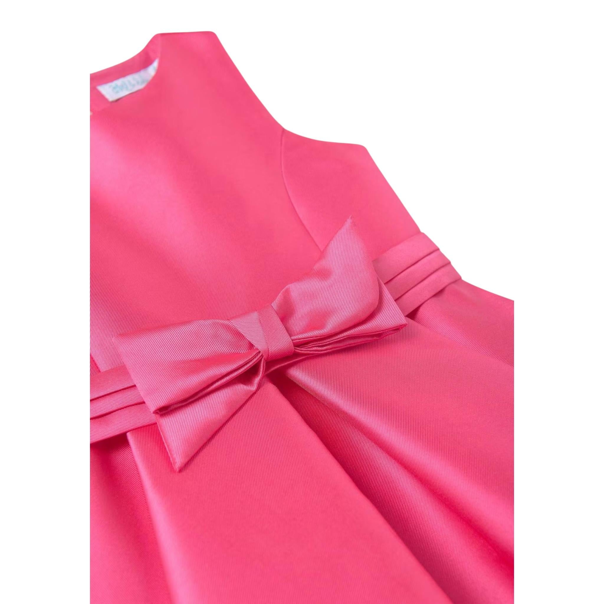 Abel & Lula Abito Cerimonia tinta unita Giromanica Rosa per Bambina 5061 ROSA ABEL & LULA 