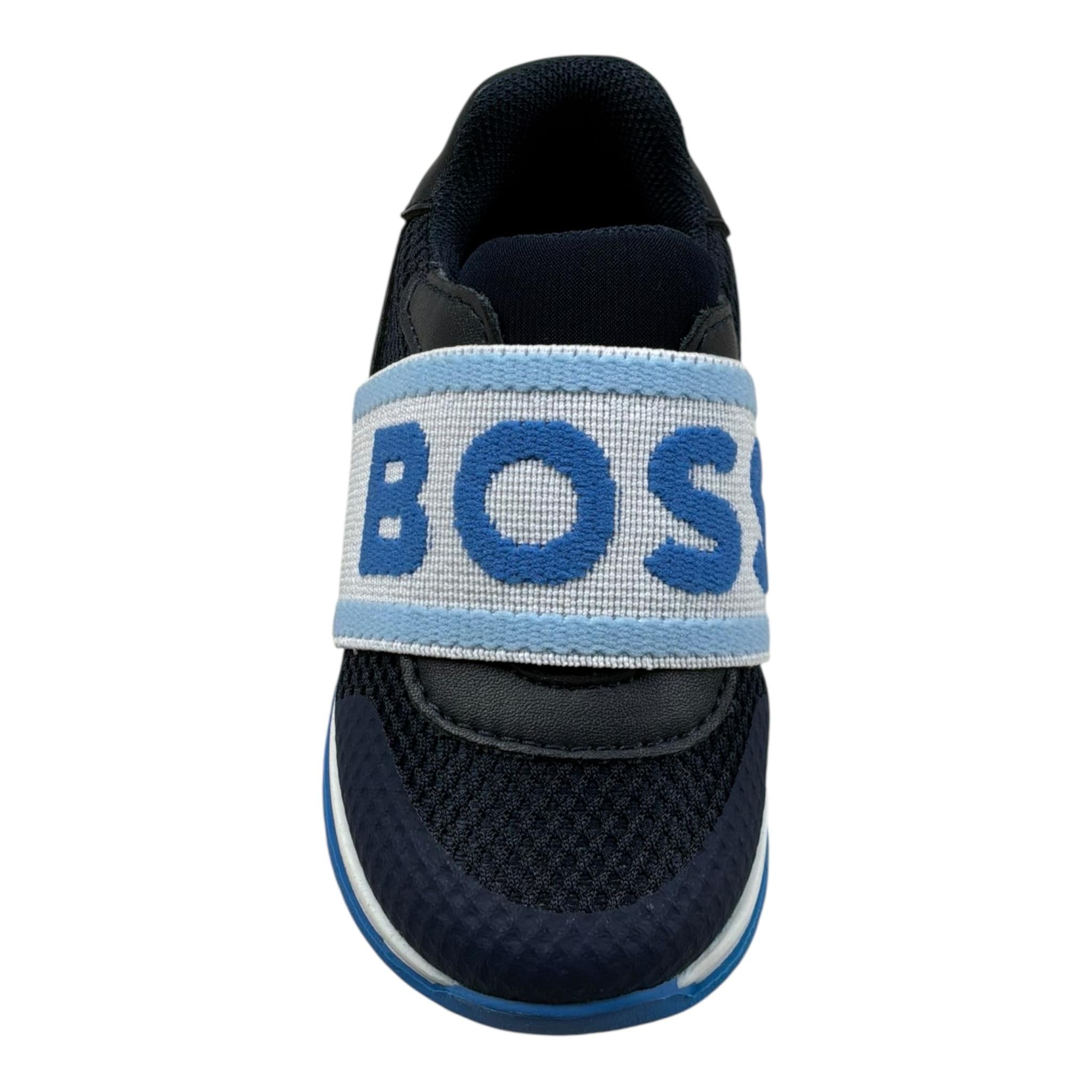 Boss Sneakers Tinta Unita con Logo per Bambino J52157J BLU BOSS 