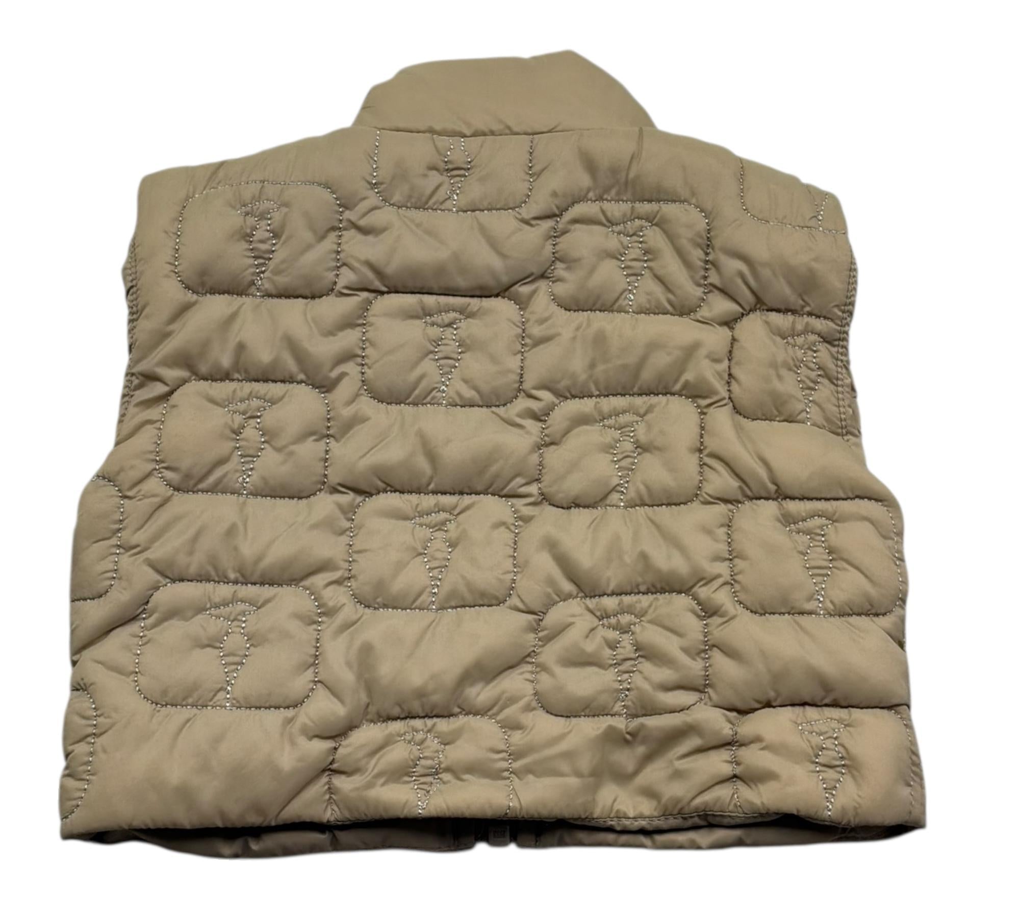Trussardi Gilet Tinta Unita con Ricami per Neonato TIP26079PI BEIGE TRUSSARDI 