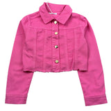 M+E' Giubbino In Denim tinta unita Fuxia per Bambina UE1299 FUXIA M+E' 