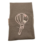 LALALU' coperta tinta unita con ricami in contrasto Tortora per Neonata COL9N TORTORA LALALU' 