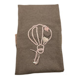 LALALU' coperta tinta unita con ricami in contrasto Tortora per Neonata COL9N TORTORA LALALU' 