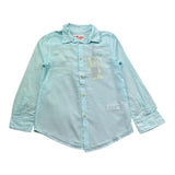 Saint Barth Camicia Tinta Unita Manica Lunga per Bambino 00424L AZZURRO SAINT BARTH 