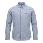 Saint Barth Camicia Manica Lunga Tinta Unita con Fantasia A Righe per Bambino 00946L AZZURRO SAINT BARTH 
