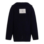 Dou Dou Cardigan Tinta Unita con Bottoni per Bambina DW9P00X BLU DOU DOU 