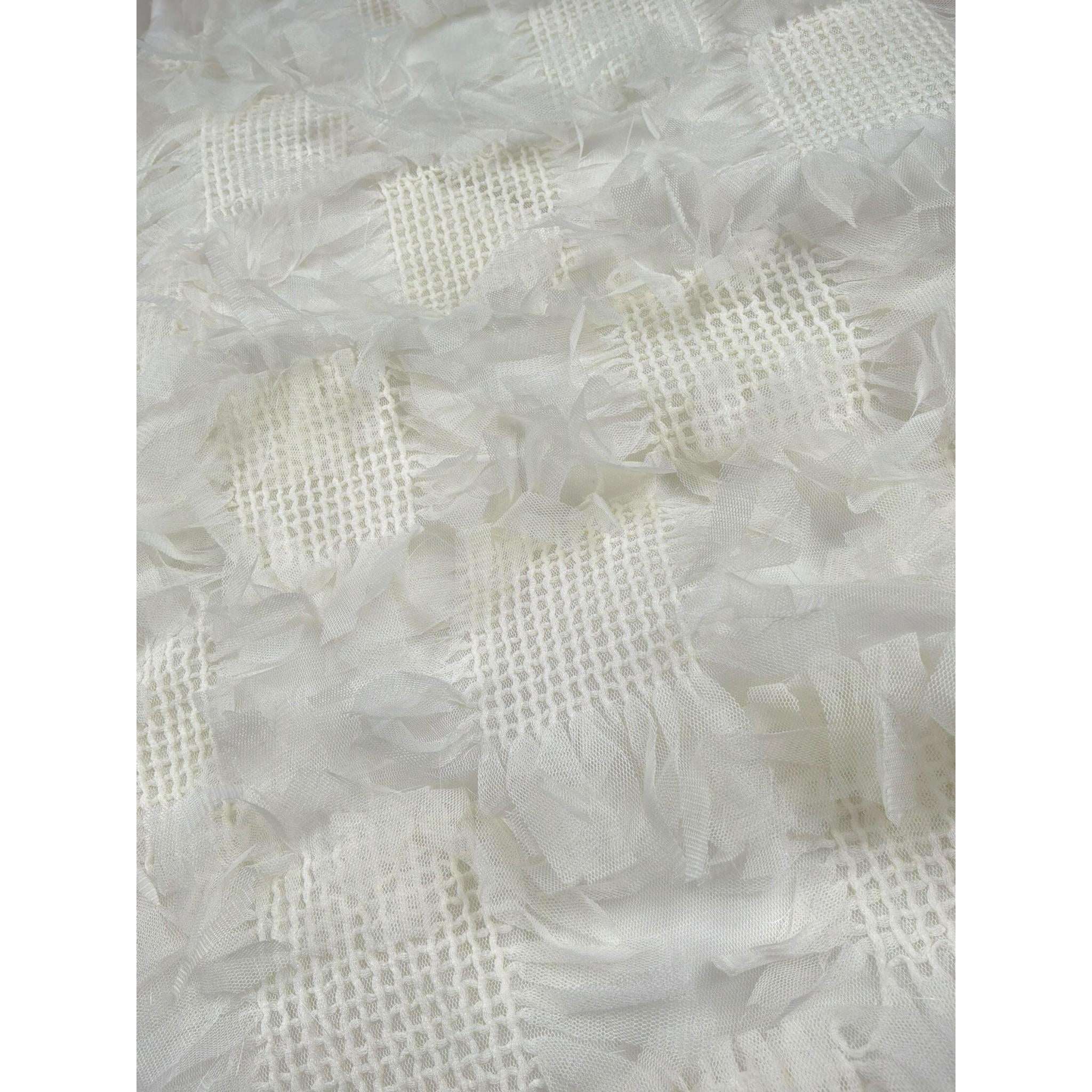 Please Abito Tinta Unita con Tulle per Bambina AB25290G73 PANNA PLEASE 