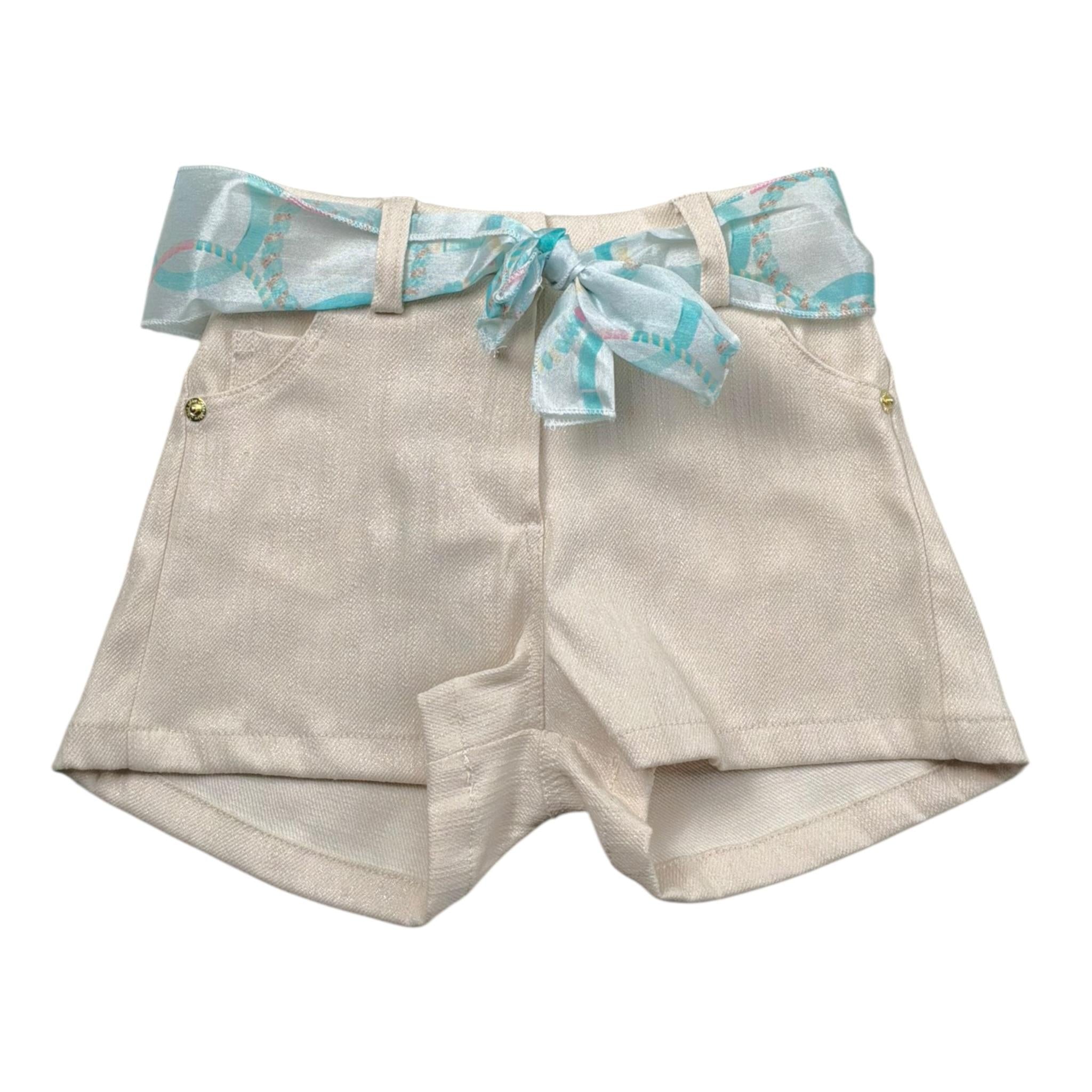 Miss Grant Short tinta unita con Elastico In Vita Beige per Neonata MG1362 BEIGE MISS GRANT 