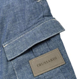 Trussardi Bermuda In Deim Tinta Unita per Bambino TBP25160BE BLU TRUSSARDI 