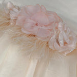 Childrenfashionatelier Abito Cerimonia Tinta Unita Mezza Manica per Bambina 2100 ROSA CHILDRENFASHIONATELIER 