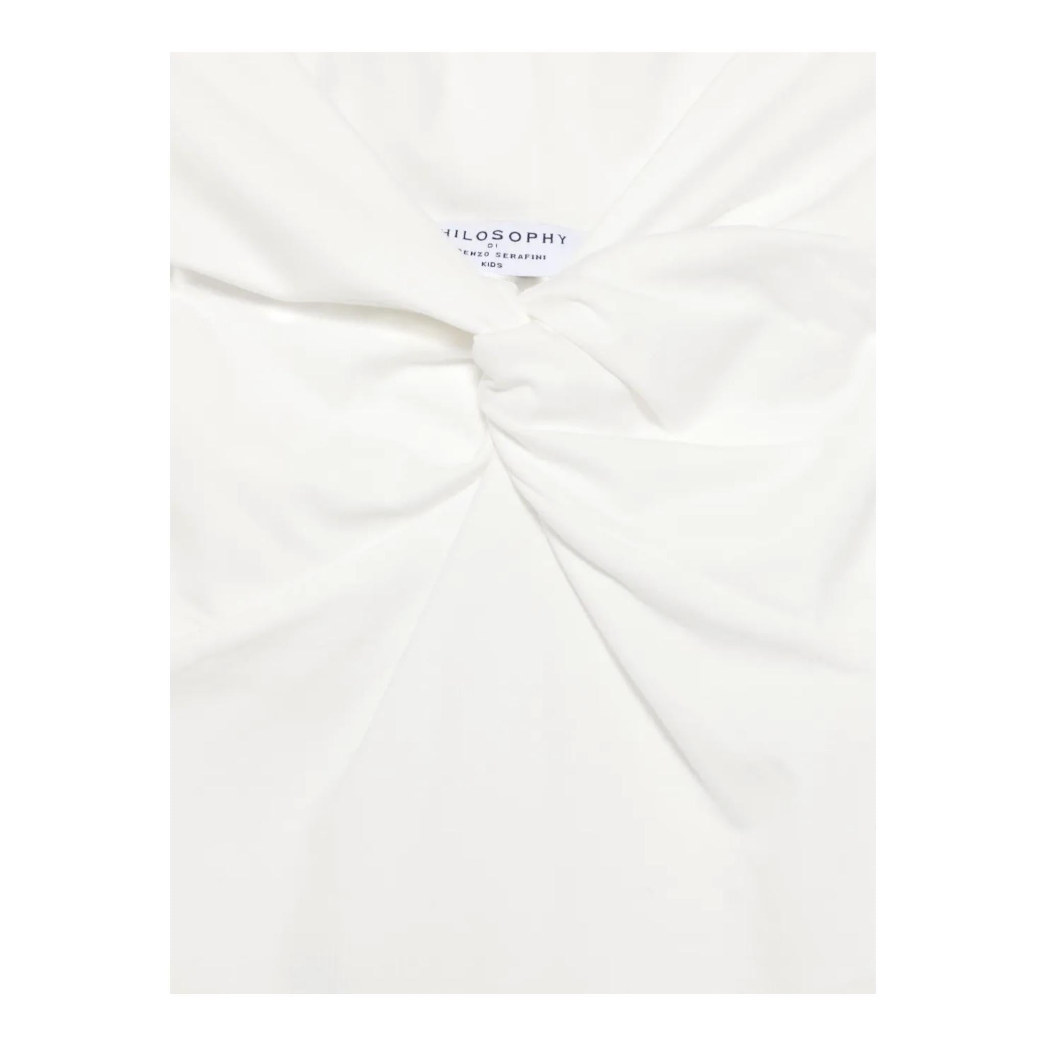 Philosophy T-Shirt Tinta Unita con Scollo A Barca per Bambina I1E618 BIANCO PHILOSOPHY 