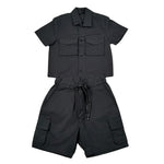 Do Not Conform Completo 2 Pezzi Camicia-Bermuda Tinta Unita per Neonato DCA043 NERO DO NOT CONFORM 