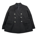 Daniele Alessandrini Giacca Tinta Unita Doppiopetto per Bambino 1235J00060 NERO DANIELE ALESSANDRINI 