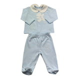 Le Bebe Completo 2 Pezzi Shirt-Ghettina Tinta Unita per Neonato LBB5298 AZZURRO LE BEBE 