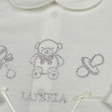 La perla Tutina Tinta Unita con Brillantini per Neonata 73673 BIANCO LA PERLA 