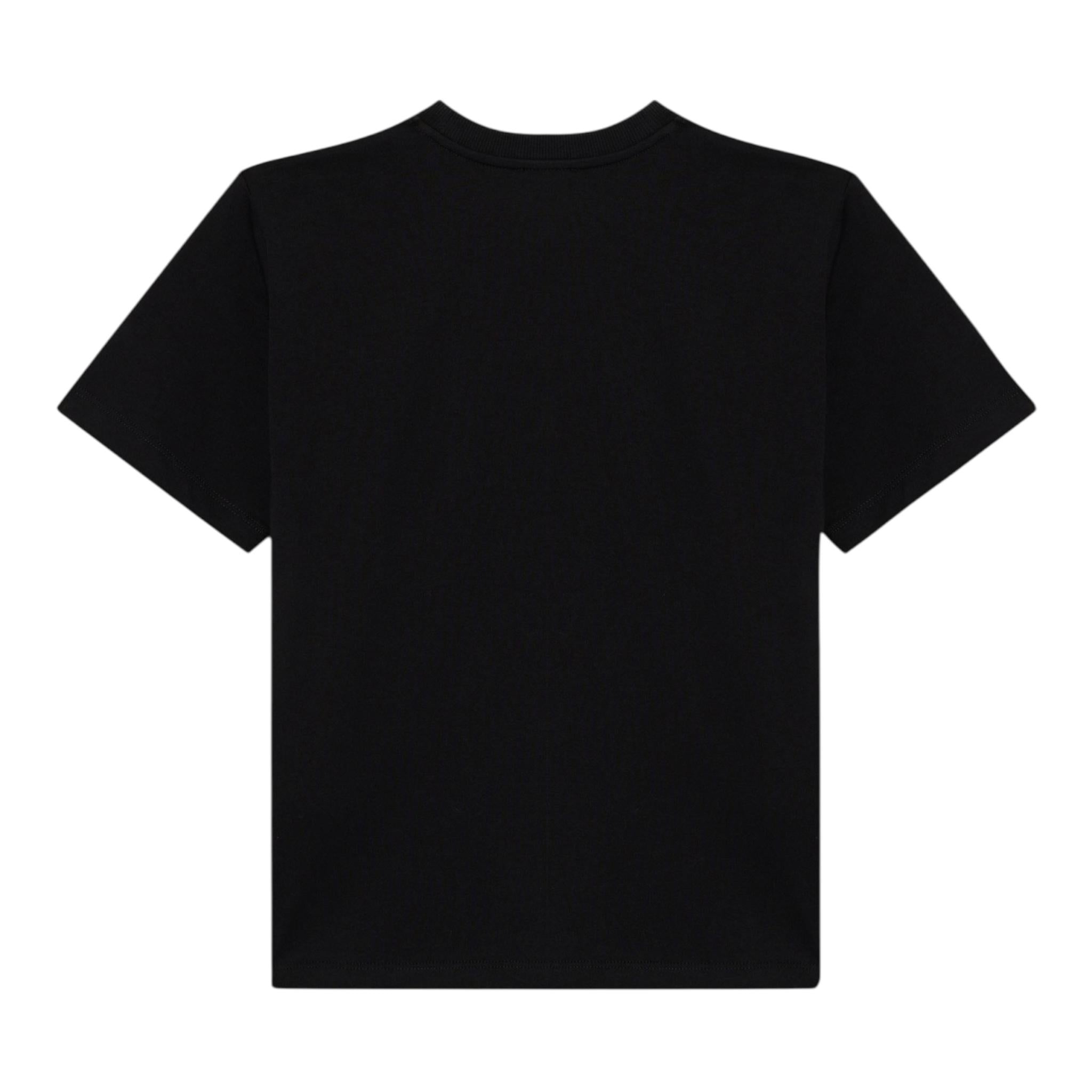 Moschino T-Shirt Tinta Unita con Stampa per Bambina HAM06R NERO MOSCHINO 