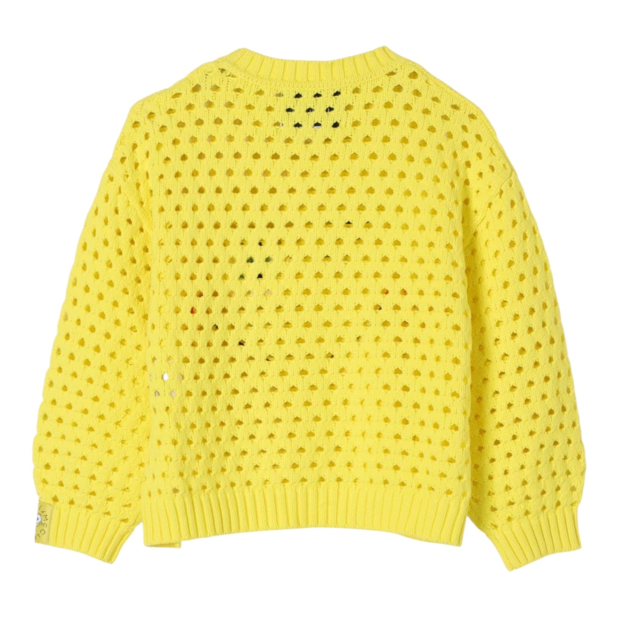 Stella Mccartney Maglia Traforata Tinta Unita Stampa Spongebob per Bambina TW9A80 GIALLO STELLA McCARTNEY 