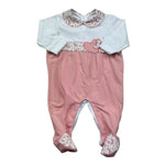 Isabel & Martinez Tutia Manica Lunga Bicolore per Neonata IMTUTINA BIANCO/ROSA ISABEL & MARTINEZ 