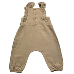 AVENTIQUATTRORE salopette tinta unita con rouches Beige per Neonata A2401463 BEIGE AVENTIQUATTRORE 