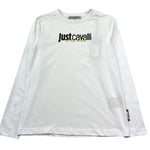 Just Cavalli Shirt Girocollo Tinta Unita con Stampa per Bambino JGP26006TS BIANCO JUST CAVALLI 