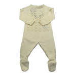 Wedoble Tutina Manica Lunga Tinta Unita con Trafori per Neonato V2507346A GIALLO WEDOBLE 