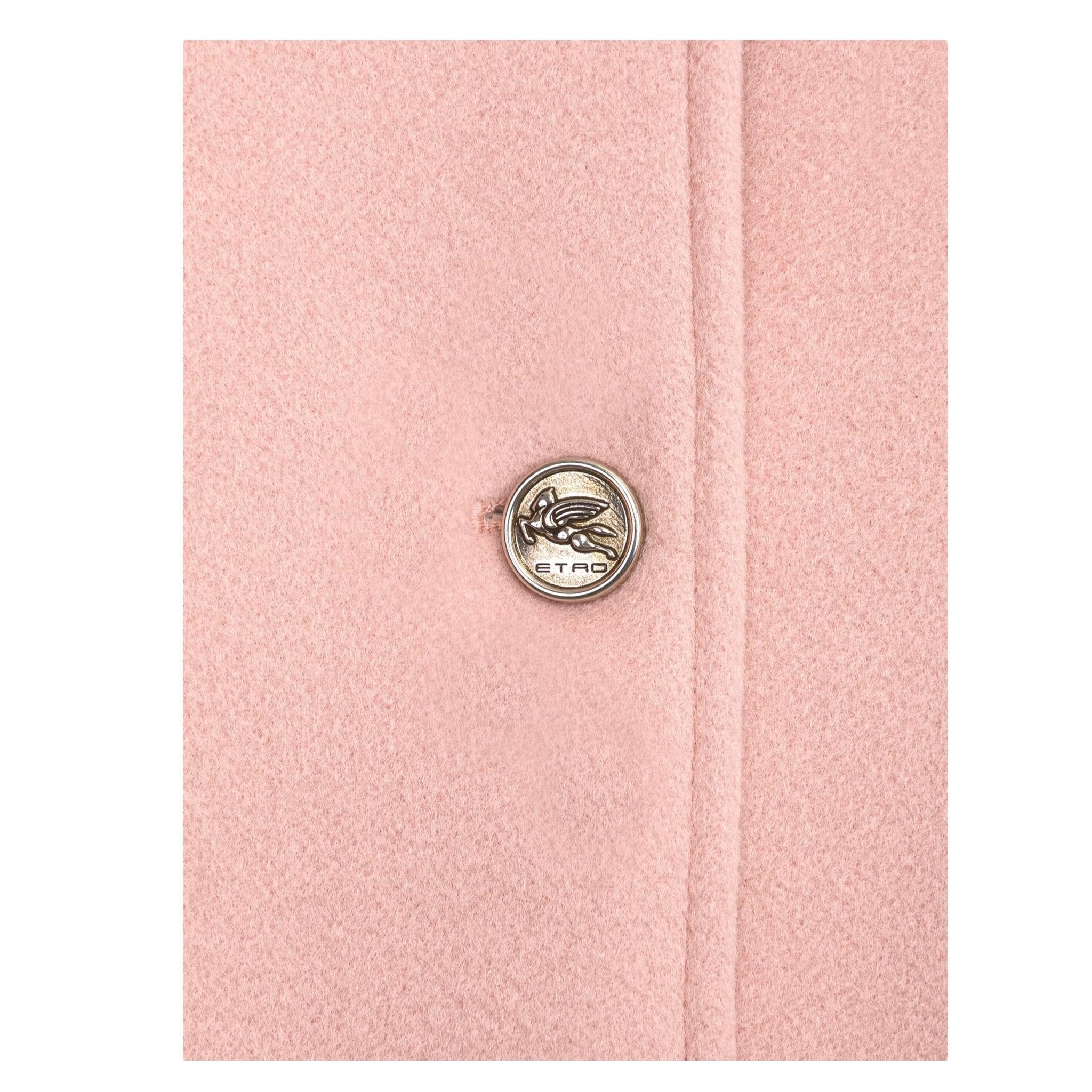 ETRO cappotto tinta unita con bottoni in contrasto Rosa per Bambina GV2A20 ROSA ETRO 