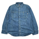 Diesel Camicia Manica Lunga Tinta Unita In Denim per Bambino J00514 BLU DIESEL 