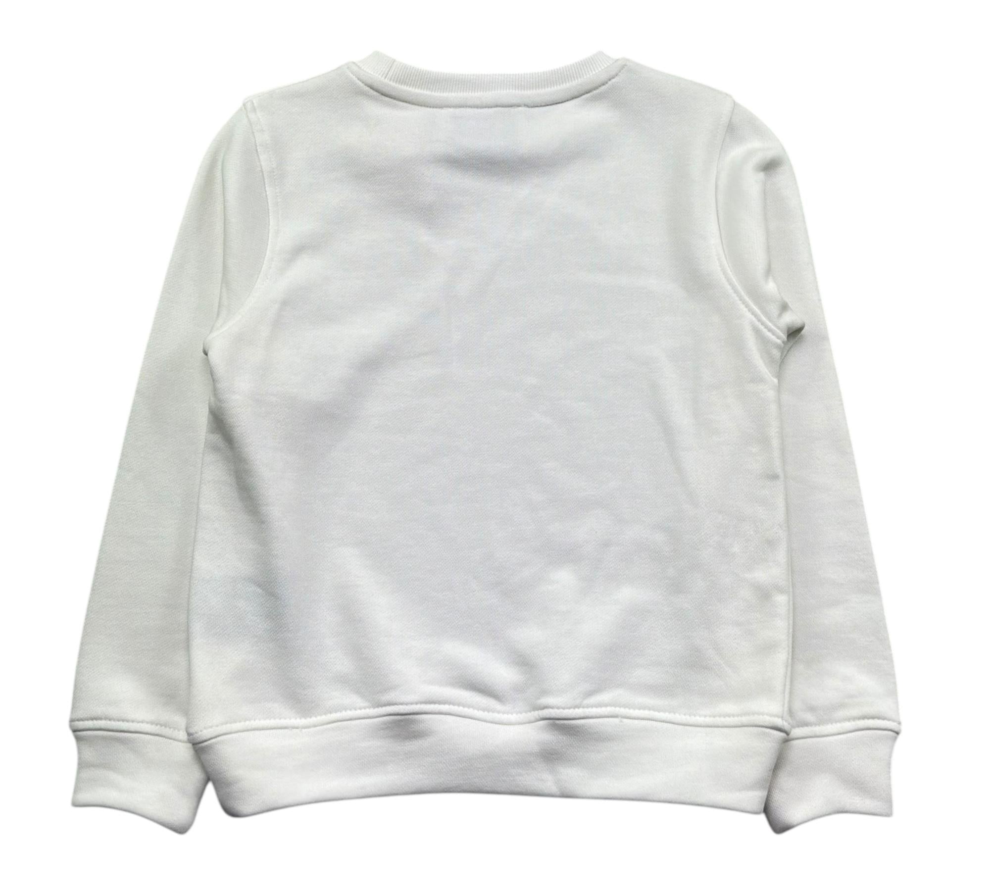 Trussardi Felpa Chiusa Girocollo Tinta Unita con Stampa per Bambino TBP26070FE BIANCO TRUSSARDI 