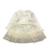 Y-CLU abito tinta unita con tulle Bianco per Neonata YN20727 BIANCO Y-CLU 