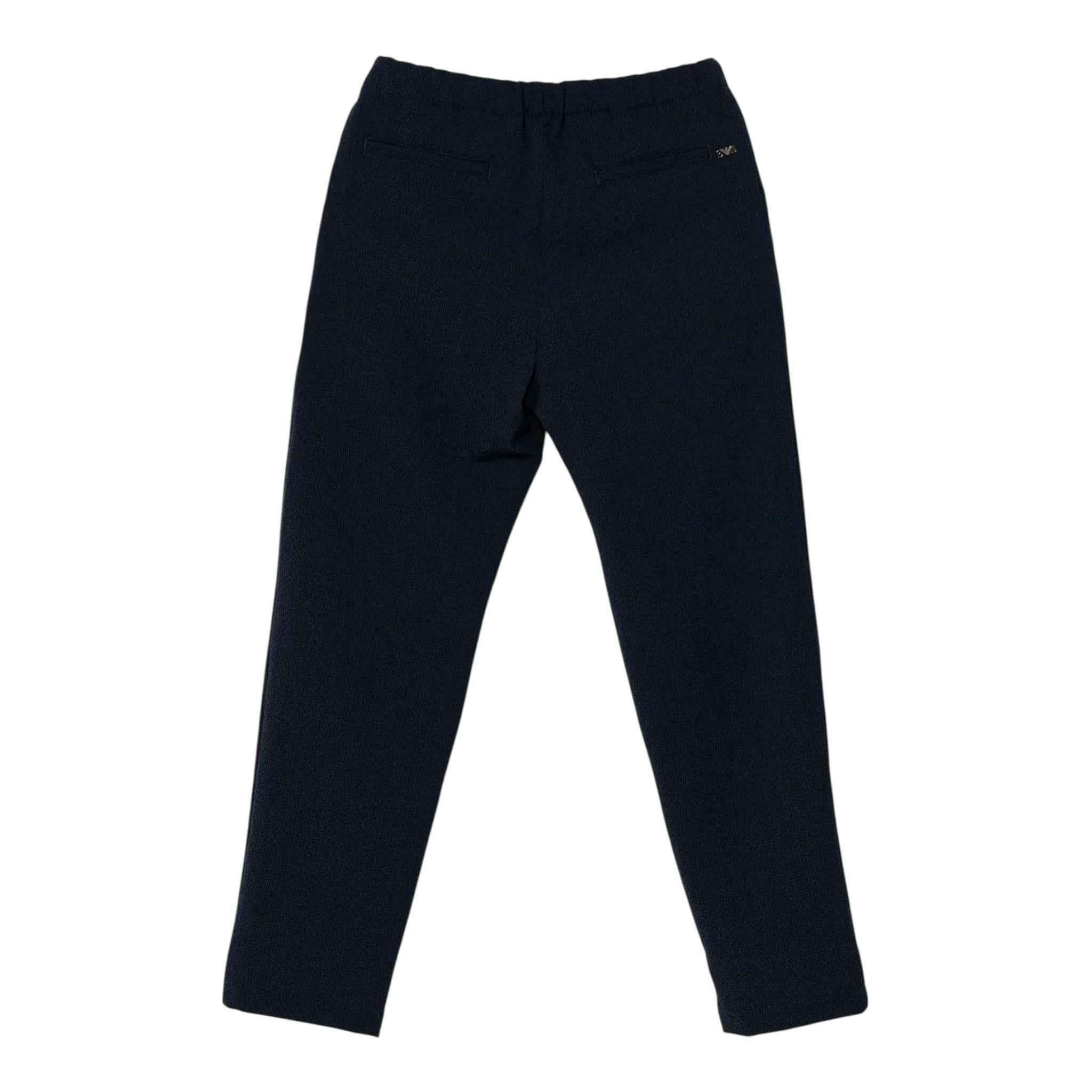 Emporio Armani Pantalone Tinta Unita con Elastico In Vita per Bambino EB000107 BLU EMPORIO ARMANI 