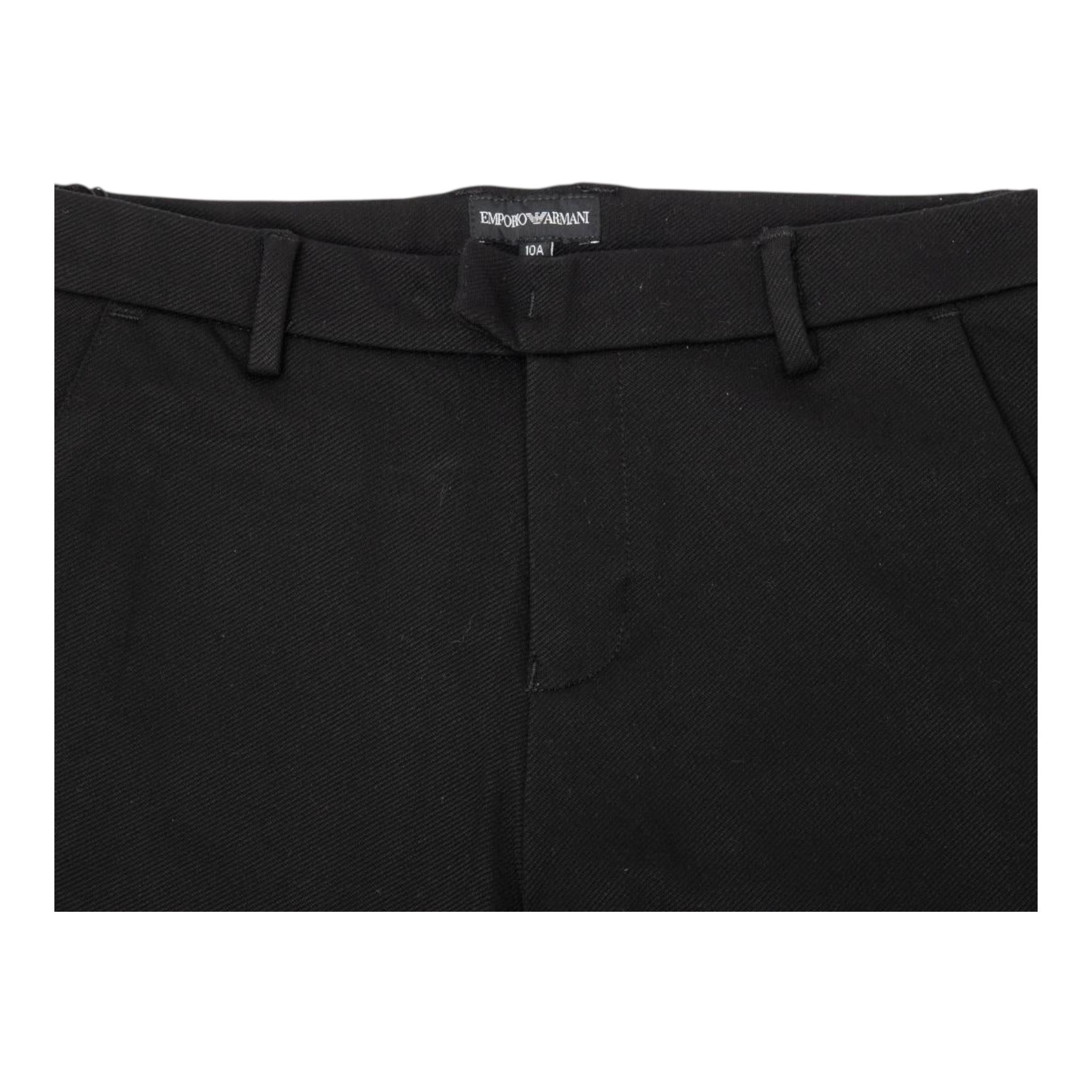 EMPORIO ARMANI pantalone tinta unita con bottoni Nero per Bambino 6G4PJ6 NERO EMPORIO ARMANI 
