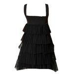 Twinset Abito Tinta Unita Giromanica con Tulle per Bambina 231GJ2A90 NERO TWINSET 