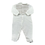 Lalalu' Tutina Tinta Unita Traforata per Neonata TJL11P BIANCO LALALU' 