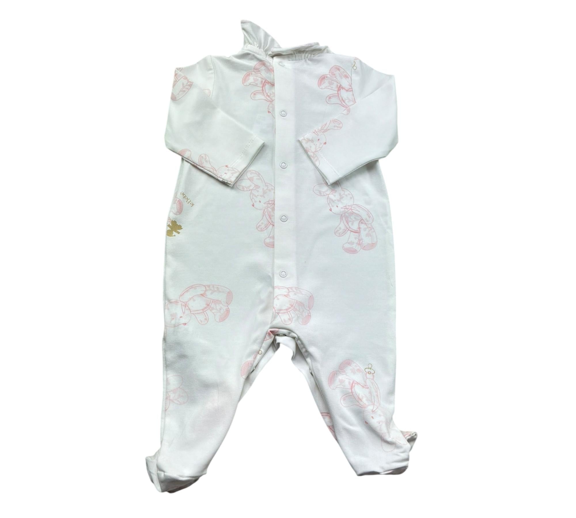Le Bebe Tutina Manica Lunga Tintaunita per Neonata LBG6285 BIANCO LE BEBE 