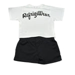 Refrigiwear Completo 2 Pezzi Bicolore T-Shirt-Bermuda per Bambina RG1470W25 BIANCO/NERO REFRIGIWEAR 